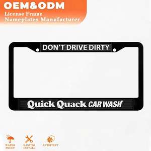 Cadre de plaque d'immatriculation de voiture en fibre de carbone forgé sur mesure avec <span class=keywords><strong>4</strong></span> trous fins / Support de plaque d'immatriculation de voiture - Product Image 1