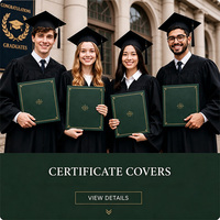 Porte-documents en carton de qualité supérieure avec logo personnalisé, format A4, pour diplômes et certificats de remise de diplôme