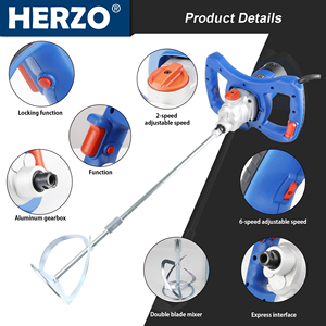 <span class=keywords><strong>Mezclador</strong></span> de Pintura Manual Industrial sin Escobillas HERZO de 1400W, 110V 60Hz, <span class=keywords><strong>Taladro</strong></span> Eléctrico <span class=keywords><strong>para</strong></span> Cemento, <span class=keywords><strong>Mortero</strong></span>, Masilla, Uso Industrial y Bricolaje - Product Image 4