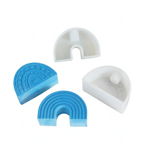 Molde de Silicona Arcoíris para Velas, Molde para Resina, Yeso, Aromaterapia, Herramienta para Hacer Portavelas - Product Image 1