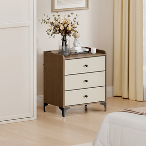 Mesita de Noche con 3 Cajones, Cómoda de Tela, Organizador, Mueble de Almacenamiento para Dormitorio, Pasillo, Entrada, Armarios - Product Image 5