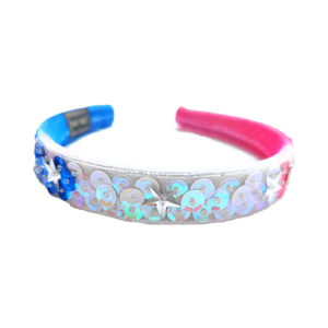 July 4th nhung Headband Bead nhung Headband tùy chỉnh màu vang headband cho trẻ em Phụ kiện tóc - Product Image 3