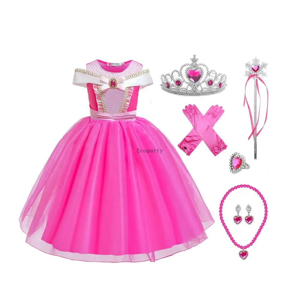 Carnival Cosplay Princess Sleeping Beauty Dress Christmas Girls Birthday Party Fancy Aurora Kids Dress Costumes Collection