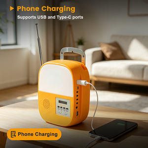 Sistema de Energía Solar para el Hogar de 6Ah LIFePo4 con Carga de Teléfono FM MP3 Bt - Product Image 3