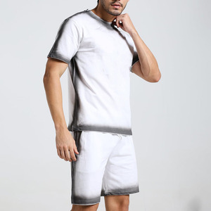 Wholesale Cheap Price Men Summer <b>Twin</b> <b>Sets</b> Two-Piece Men's Street Wear Short <b>Sets</b> Full Regular Fit Contrast Color <b>Twin</b> <b>Sets</b> - Product Image 3
