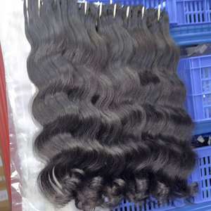 Extension di Capelli Umani Vergini Indiani Grezzi 8-30 Pollici, Fasci Ondulati con Ricci Pixie, Tessitura <span class=keywords><strong>Sexy</strong></span> in Colore Naturale per Donne Nere - Product Image 3