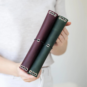 Couverture de carnet A5 en cuir PU rétro avec logo personnalisé, multifonctionnelle, pour <span class=keywords><strong>journal</strong></span> de voyage, rechargeable, avec porte-stylo - Product Image 4
