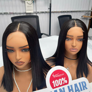 Peluca recta de hueso Cierre de encaje 2x4 parte media peluca vietnamita extensión de cabello lista para enviar - Product Image 5