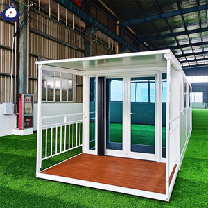 Casa prefabricada moderna de 40 pies, diseño de panel sándwich plegable para uso de oficina, casa prefabricada con tablero de acero móvil - Product Image 5