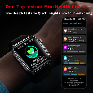 Montre connectée F330, ECG, fréquence cardiaque, pression artérielle, température corporelle, détection de chute, moniteur de santé, tracker de fitness, smartwatch - Product Image 5