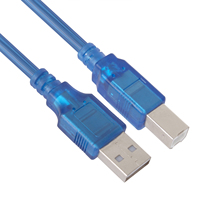 Fábrica personalizada USB2.0 azul negro niquelado computadora fecha USB tipo B Cable para Escáner de impresora