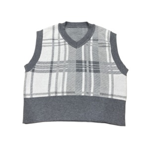 Machine à tricoter femmes col en V pull lisse tricots décontracté hiver chaud mode taille personnalisée pull Vietnam laine fil - Product Image 1