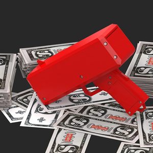 2026 100 unidades Pistola de juguete roja para efectos de lluvia de <span class=keywords><strong>dinero</strong></span> de juguete, <span class=keywords><strong>con</strong></span> efecto de pulverización de <span class=keywords><strong>dinero</strong></span> de papel, para fiestas y bodas - Product Image 3