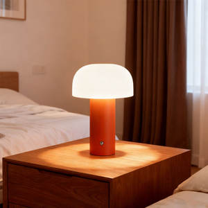 Lampe de bureau transfrontalière de style crème de luxe, à intensité variable, rechargeable par USB, avec fonction tactile en forme de champignon, pour chevet et bureau - Product Image 6