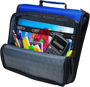 Sac fourre-tout gris tendance pour ordinateur portable Case-it, en polyester, pour homme, mallette de voyage d'affaires avec fermeture éclair et compartiment pour classeur - Product Image 3