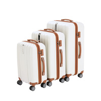 Sac à bagages extensible en Abs, vente en gros, moins cher, chariot de voyage, ensemble de valises à emporter avec logo imprimé