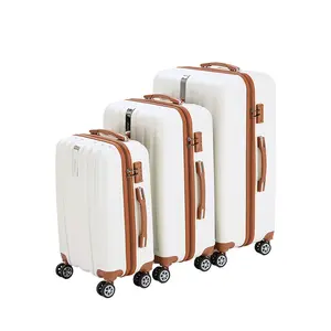 Groothandel Goedkoopste Abs Reizen Trolley Bagage Uitbreidbare Bagagetas Koffer Sets Met Print Logo