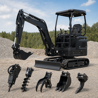 Mini-excavatrice CH08 de 0,8 tonne, compacte, pour travaux en espace restreint et projets de jardinage