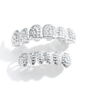 G002 Iced Out ทองเหลือง Grillz แฟชั่นเครื่องประดับผู้ชายและผู้หญิงปากฟัน Grillz - Product Image 1