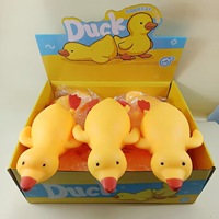 Wholesale Giant Lying Duck Squishy Toy Flour Filled Soft TPR Flat Duck Stress Relief Punching Toy for Adult Office Decompression
