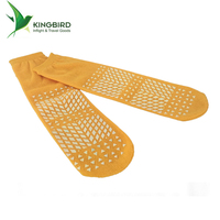 Chaussettes jetables en coton éponge antidérapantes écologiques épaisses noires à motif de points style quotidien avec semelle en spandex pour la vente en gros