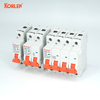 KORLEN 1P MCB 6KA 63A 1P 10A 16A 25A Tipo C para Disyuntor Solar de Aplicación Residencial