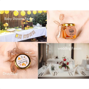 Rỗng Refillable mật ong Jar 25ml <span class=keywords><strong>45ml</strong></span> 50ml 60ml Mini rõ ràng <span class=keywords><strong>Glass</strong></span> Jelly mật ong Jar thực phẩm lưu trữ container kẹo mứt với nắp kim loại - Product Image 4