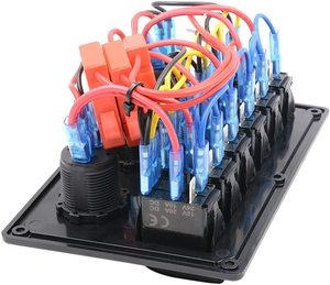 Bảng Công Tắc Rocker Thuyền Màu Xanh Dương Ổ Cắm 6 Vị Trí 12 Vôn + Bộ Sạc USB Kép (2.1A + 1A)+ Đồng Hồ Hiển Thị Điện Áp Kỹ Thuật Số Chống Nước - Product Image 6