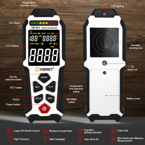Xeast เครื่องวัดความชื้นดิจิตอลความแม่นยำสูงเครื่องวัดความชื้นในร่มกลางแจ้งที่แม่นยำจอแสดงผล LCD เครื่องมือทดสอบ - Product Image 3