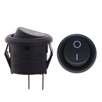 KCD1-106S 15MM Cercle Type 2pin 2 niveaux sur OFF Interrupteur à bascule 3 Type Couleur avec Rouge Noir Blanc