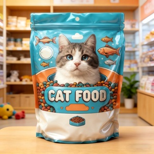 Custom Printed Flat Bottom Stand up Pouch for 1kg 2kg 3kg 5kg 10kg 15kg 20kg Dog Cat Fish Bird Pet Food <b>Packaging</b> <b>Bag</b> - Product Image 6