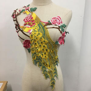 Peacock Phoenix <span class=keywords><strong>Bird</strong></span>刺繍パッチは、Cheongsamウェディングドレス用のアップリケに縫い付けられています - Product Image 1