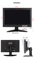 Source Factory Monitors 7 8 10 12 13 Inch Portable Desktop Full Color HD Industrial Led Monitor With VGA AV BNC HD-MI