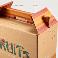 Boîte à fruits en carton ondulé recyclé pour le transport et l'emballage des cultures et des fruits, boîte pliable