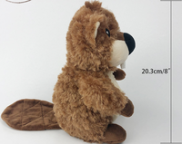 Jouets en peluche de simulation de 20 cm Animaux sauvages en peluche Castor Souris Poupées