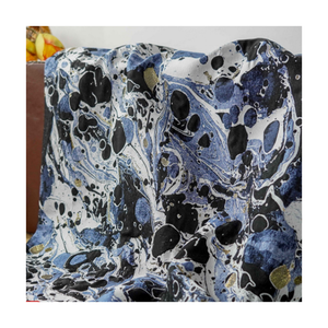 Caliente azul negro color contraste <span class=keywords><strong>relieve</strong></span> oro alambre Splash-tinta estilo Nueva <span class=keywords><strong>pintura</strong></span> al óleo diseño jacquard - Product Image 1