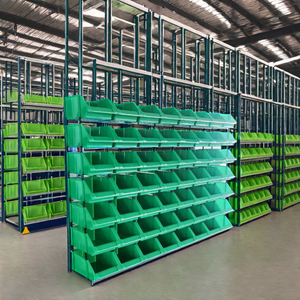 Stackable Plastic Parts Bins Warehouse Storage <b>Crates</b> Open Front Industrial Storage <b>Boxes</b> for Logistics and Workshop Organizatio - Product Image 6