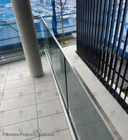 Système de main courante de balustrade de garde-corps en verre sans cadre moderne extérieur de canal en U