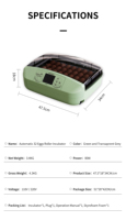 Incubateur automatique solaire HHD pour 32 œufs, chauffage et couveuse au Zimbabwe, prix