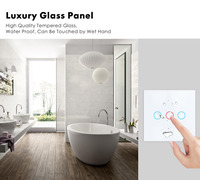 Interrupteur mural tactile en verre EU/UK Wi-Fi Tuya App, commande vocale, interrupteur électrique RF, produits multi-usages pour maison intelligente