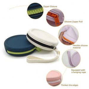 Silicone Zipper <b>Wrist</b> <b>Strap</b> Unisex Mini Waterproof Fashionable Portable Coin Purse - Product Image 4