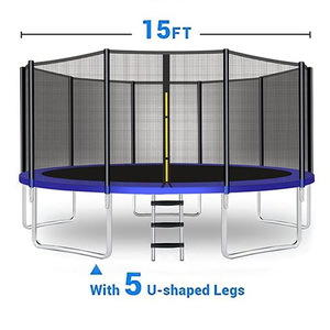 Trampoline pour enfants de 8 à 16 pieds avec filet de sécurité pour parc extérieur - Product Image 2