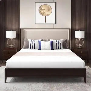 Koyu renk otel mobilya Dubai otel mobilya örnek ahşap yatak odası mobilyası otel için
