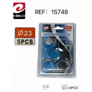 Morsetti per tubi Mnj 23mm 5 pezzi in acciaio inossidabile per il fissaggio di tubi e tubi flessibili - Product Image 1