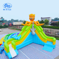 Grande piscine gonflable en forme de pieuvre, parc aquatique pour enfants, équipement de toboggan aquatique, piscine de pêche gonflable, piscine de pêche, piscine de jeux