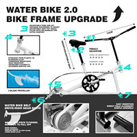 Spatium 2025 nouveau produit gonflables vélo d'eau vélo Cycle ponton vélos à aubes pour adultes