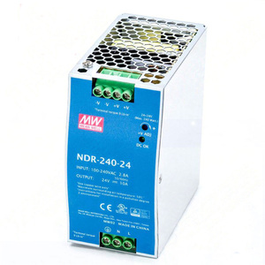 หมายถึงแหล่งจ่ายไฟราง DIN NDR-<span class=keywords><strong>240</strong></span>-24 24V 240W มาตรฐาน10A อินพุต90-264VAC รับประกัน3ปีเหมาะสำหรับอุตสาหกรรม - Product Image 3