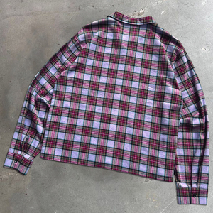 QIASNHI diseñador personalizado algodón Plaid Boxy camiseta botón Arriba Rhinestone franela camisa de gran tamaño manga larga Camiseta fabricante - Product Image 2