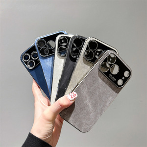 Nouveau Style verre grande fenêtre coque de téléphone pour apple 17 <span class=keywords><strong>Pro</strong></span> Max étui magnétique givré pour apple 16 <span class=keywords><strong>Pro</strong></span> Demin motif - Product Image 1