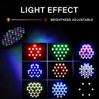 54 projecteurs de scène LED RGBW, 8 canaux DMX512, lumière PAR pleine couleur, stroboscope, télécommande, contrôle sonore, DJ/Disco, CRI 95 élevé, faisceau 120°, IP33